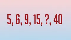 95 % lidí neuhodne chybějící číslo. Vyluštíte tuto záludnou posloupnost 5, 6, 9, 15, ?, 40?